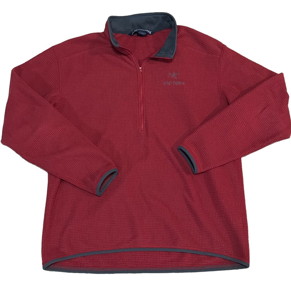 Vintage Arcteryx Polartec Delta XL 1/4 Zip Fleece Jacket Men's Brick Red